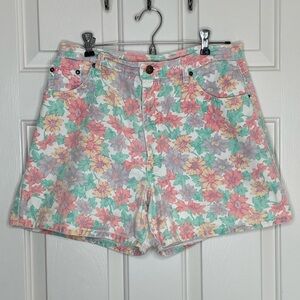Vintage SUNBELT pastel floral high waisted shorts | 14